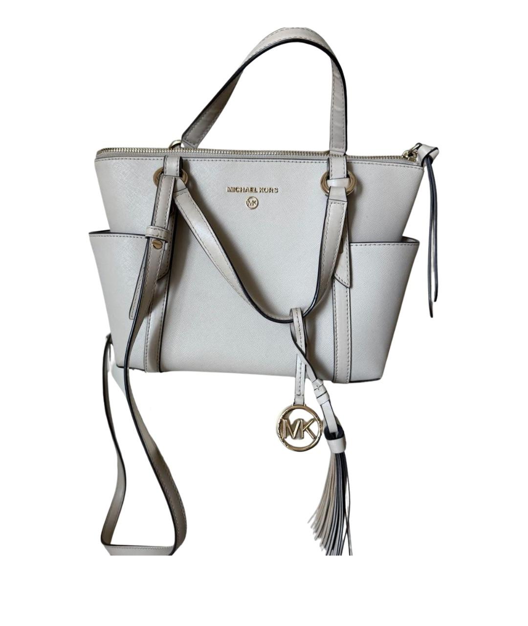 MICHAEL KORS Бежевая сумка тоут из канвы, фото 1