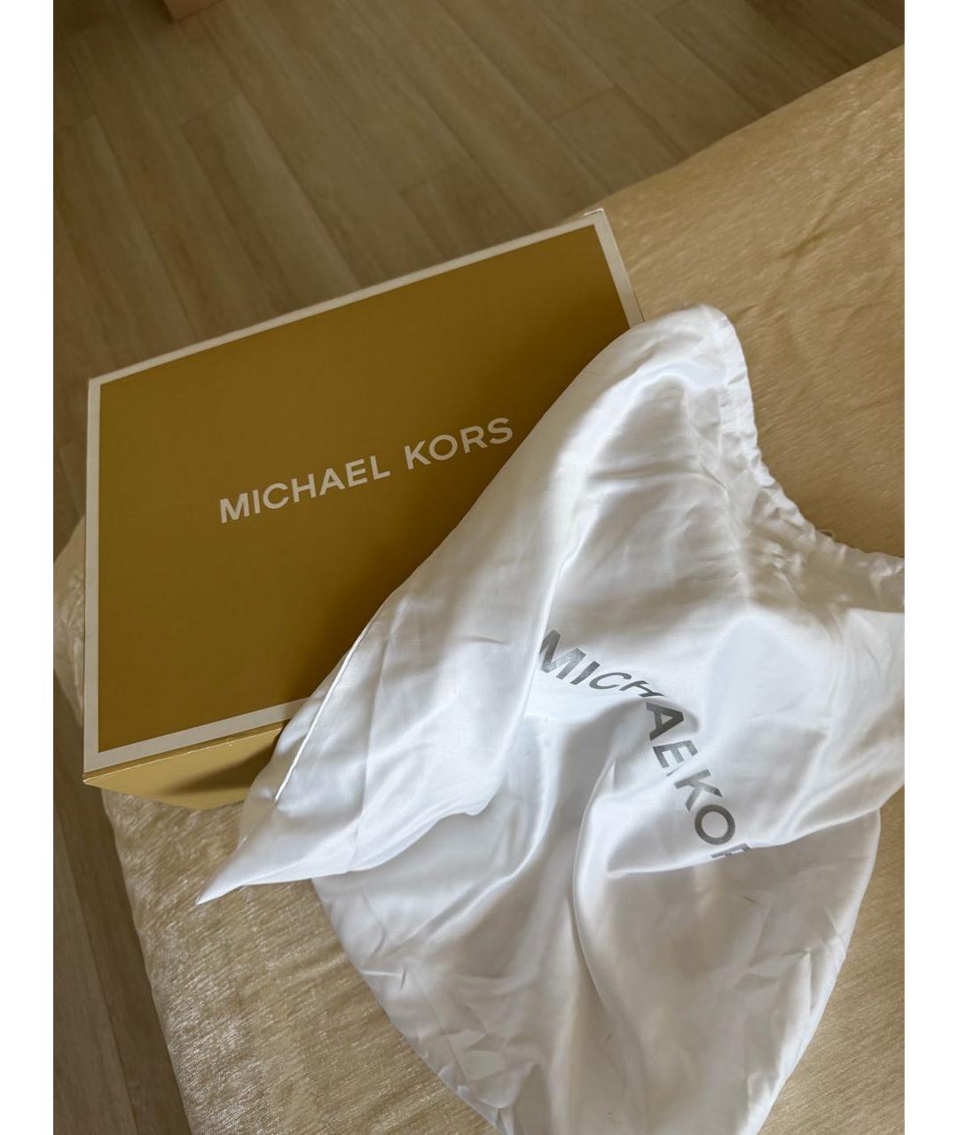 MICHAEL KORS Бежевая сумка тоут из канвы, фото 6