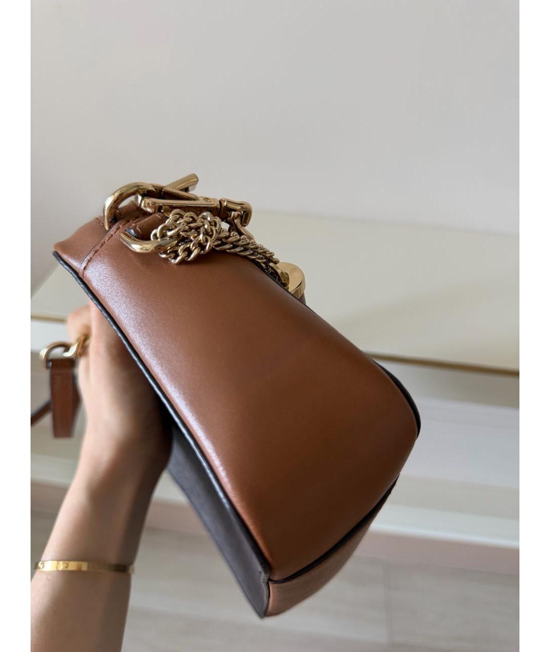 MICHAEL KORS Коричневая сумка через плечо из канвы, фото 5