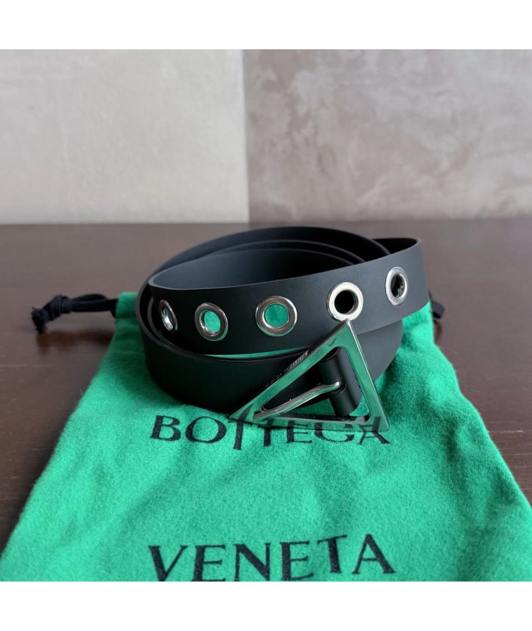 BOTTEGA VENETA Черный ремень, фото 4