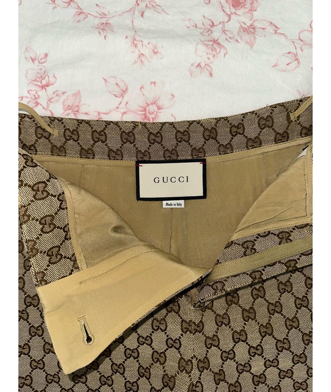 GUCCI Коричневые хлопковые шорты, фото 3