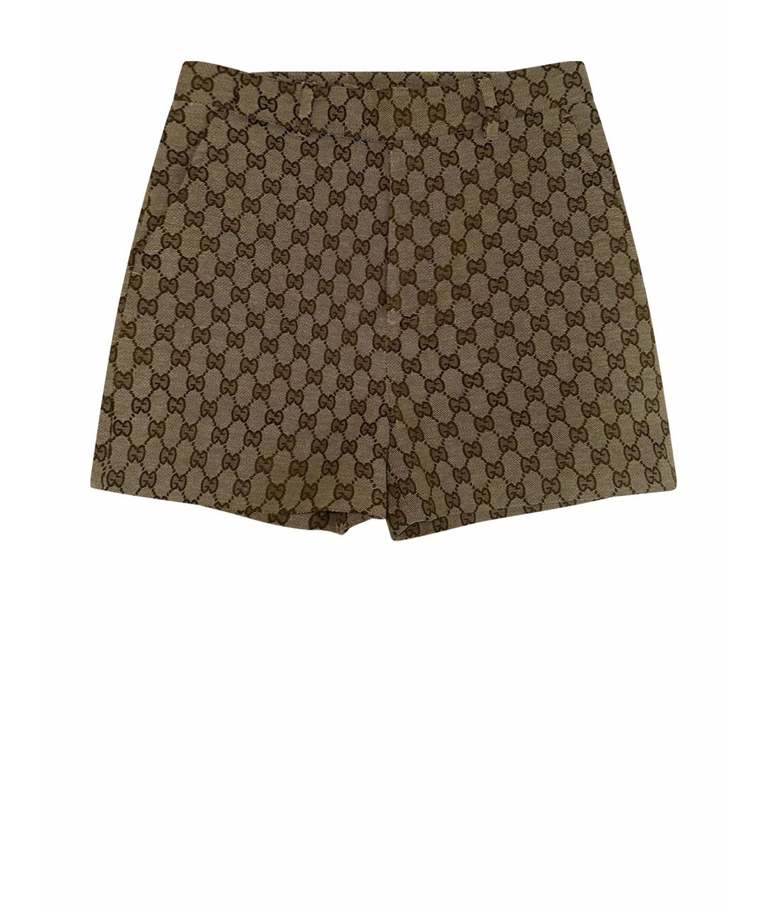 GUCCI Коричневые хлопковые шорты, фото 1