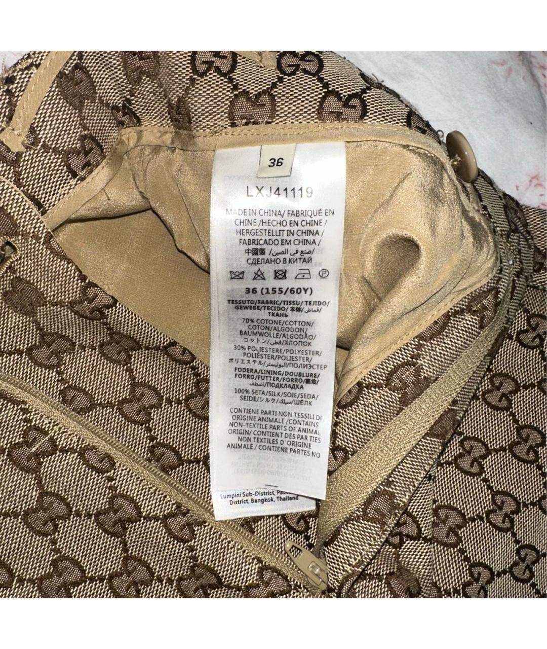 GUCCI Коричневые хлопковые шорты, фото 4