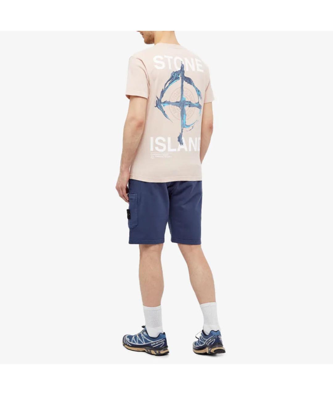 STONE ISLAND Розовая футболка, фото 3