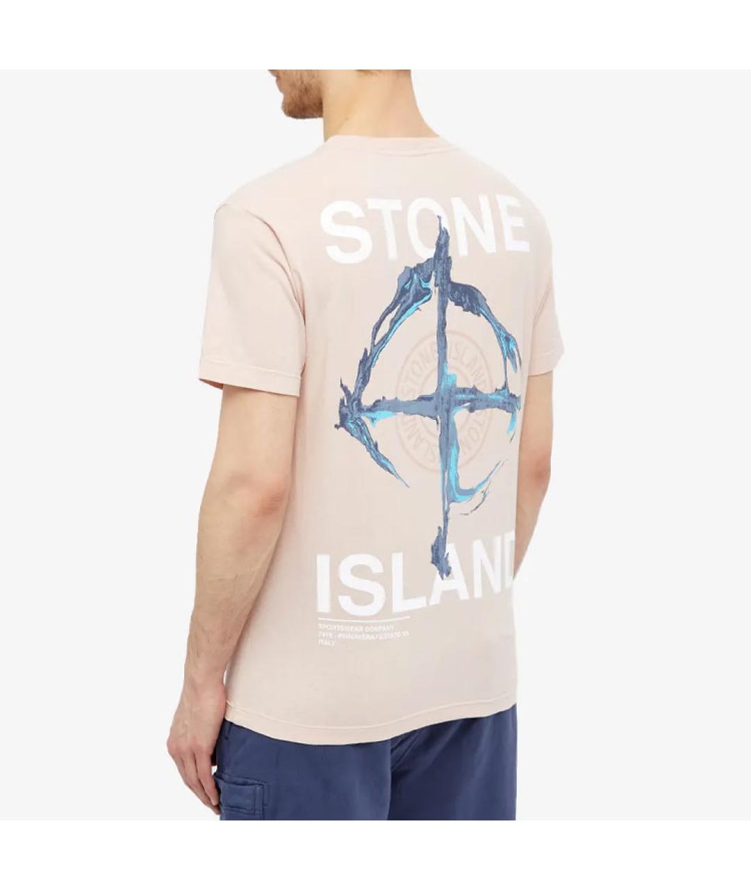 STONE ISLAND Розовая футболка, фото 2