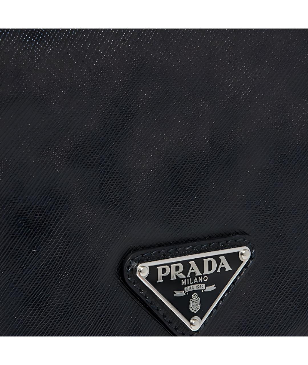 PRADA Черная кожаная сумка через плечо, фото 4