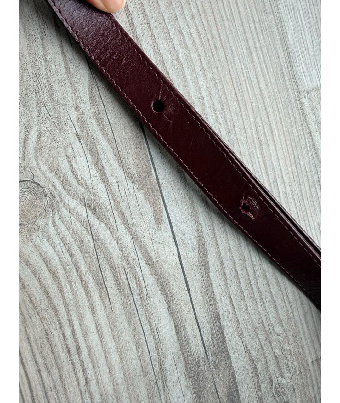A.P.C. Бордовая кожаная сумка через плечо, фото 4