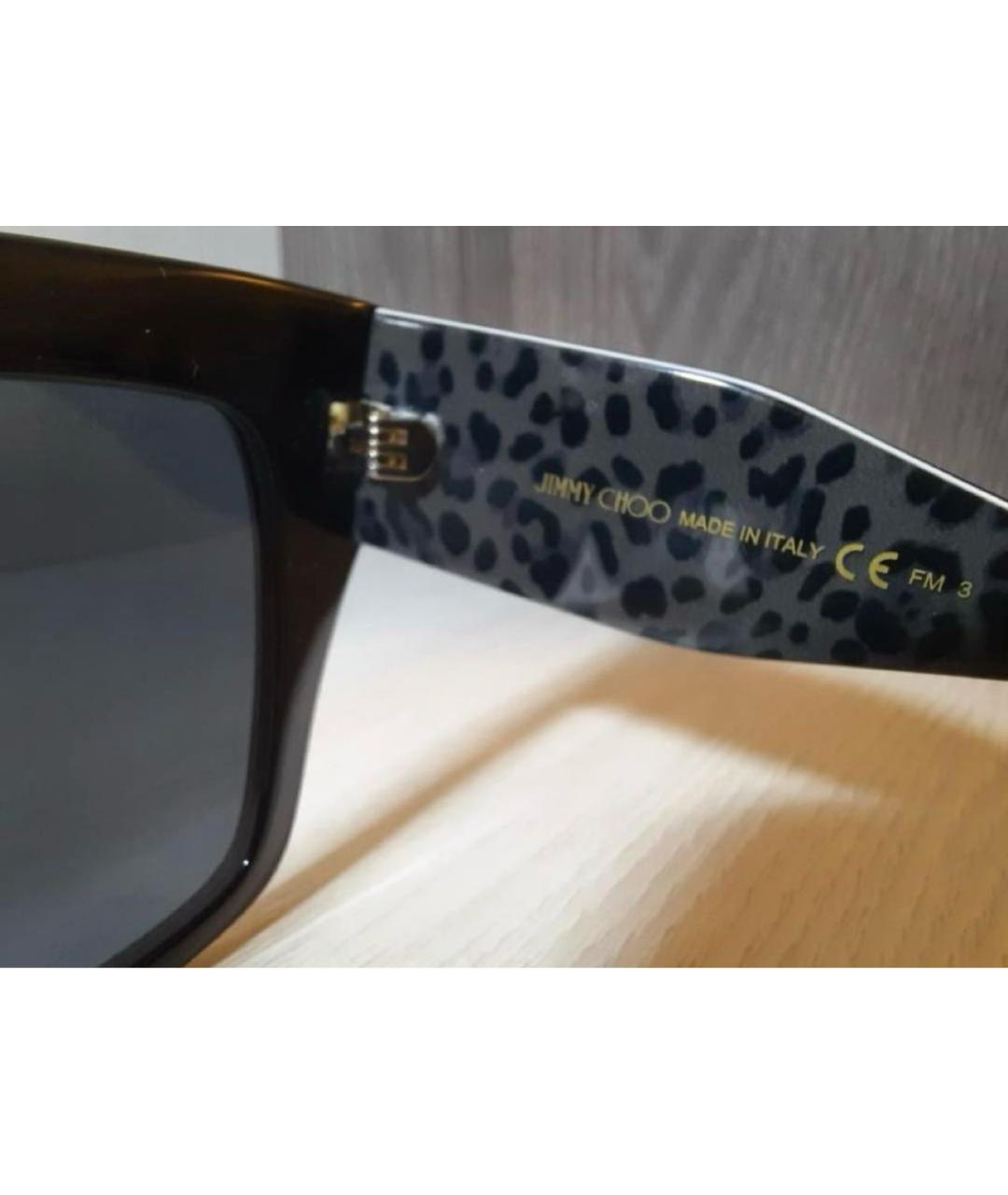 JIMMY CHOO Черные пластиковые солнцезащитные очки, фото 6