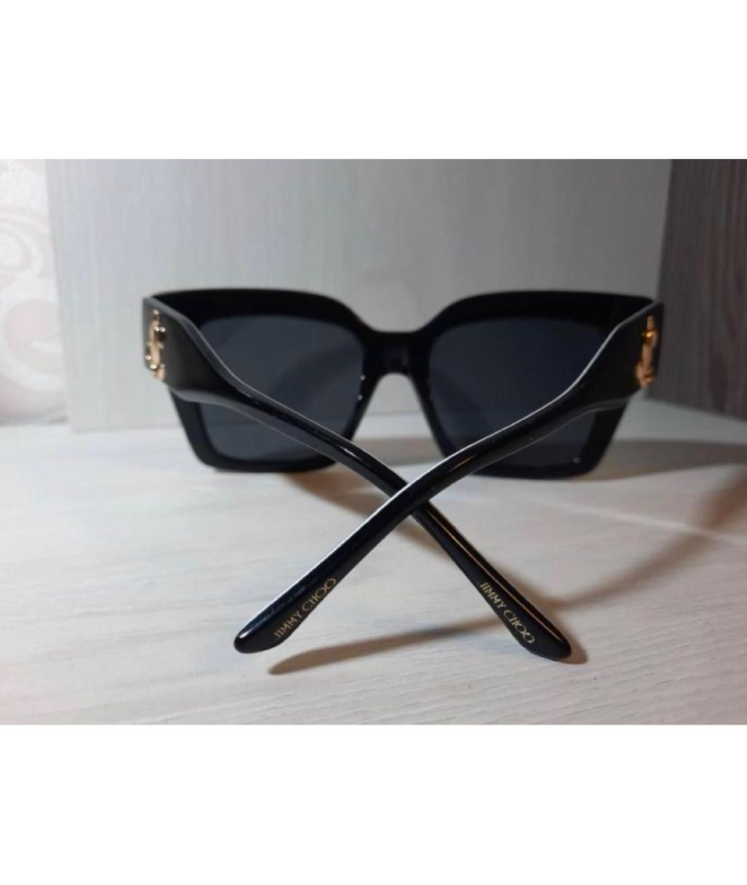 JIMMY CHOO Черные пластиковые солнцезащитные очки, фото 4