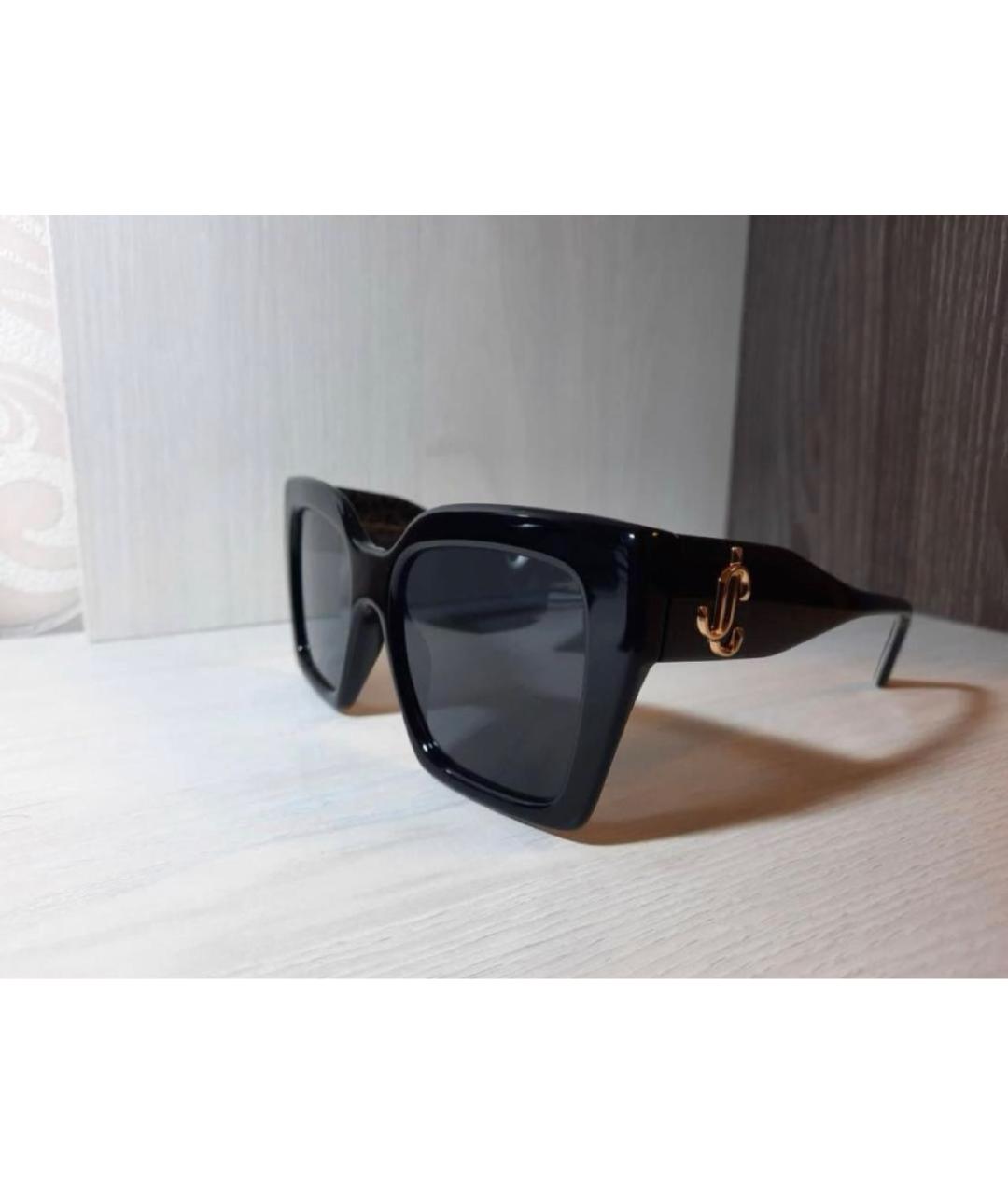 JIMMY CHOO Черные пластиковые солнцезащитные очки, фото 3