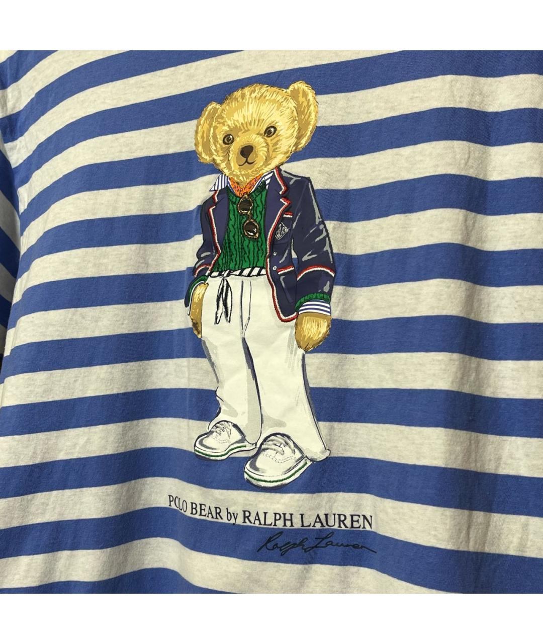 POLO RALPH LAUREN Синяя хлопковая футболка, фото 2