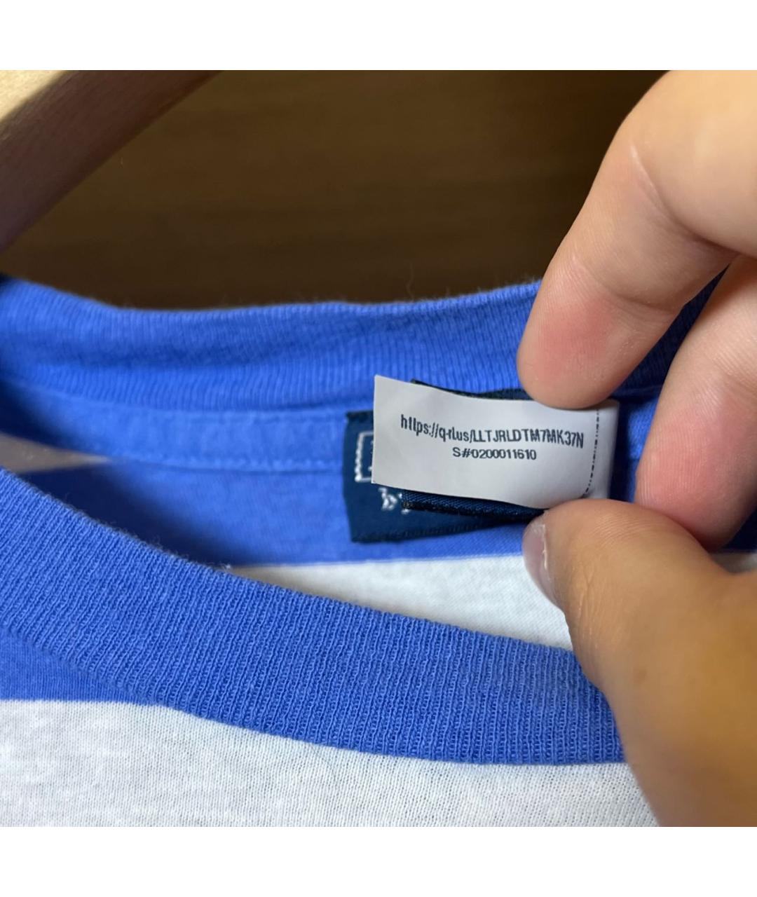 POLO RALPH LAUREN Синяя хлопковая футболка, фото 4