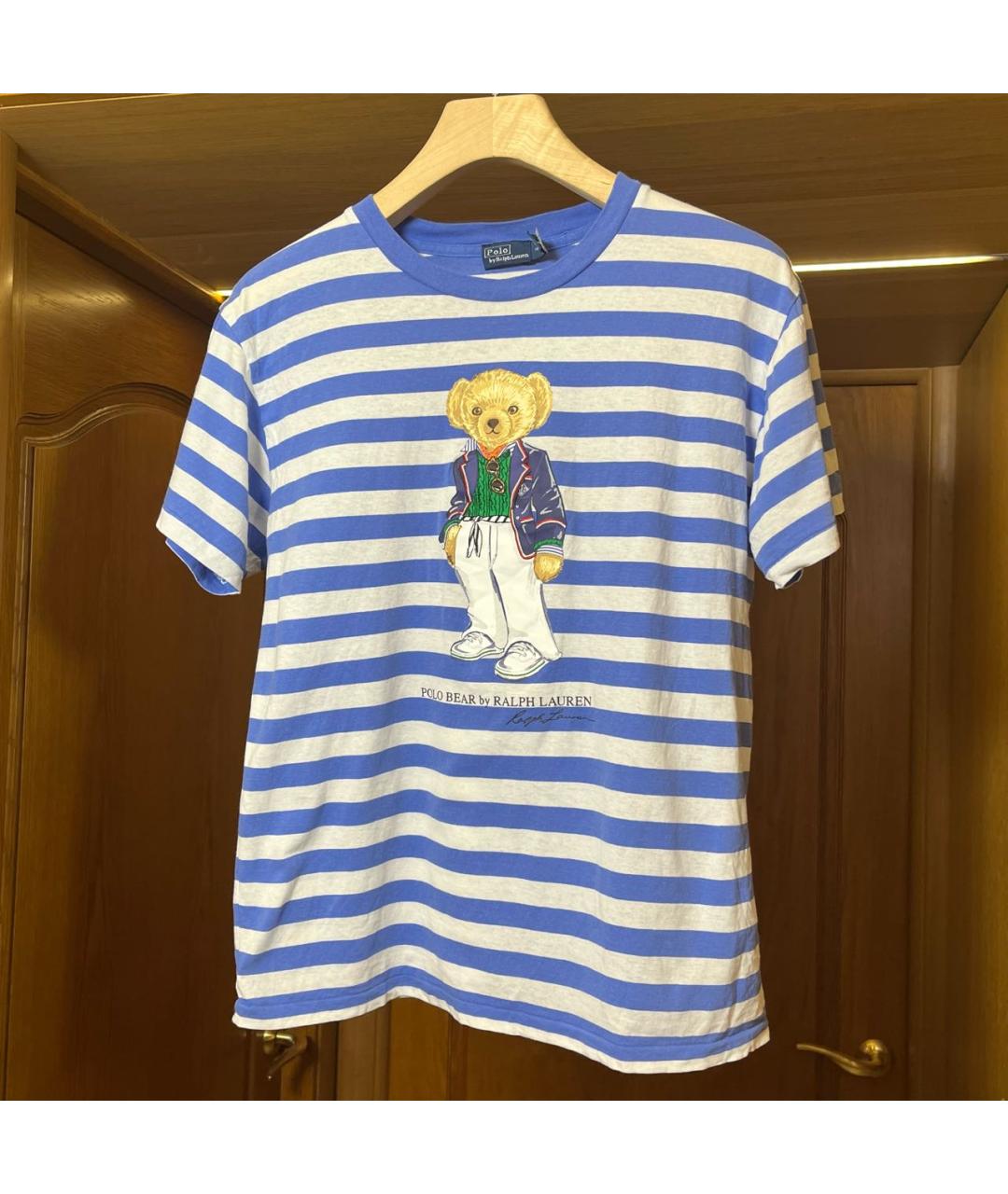 POLO RALPH LAUREN Синяя хлопковая футболка, фото 7