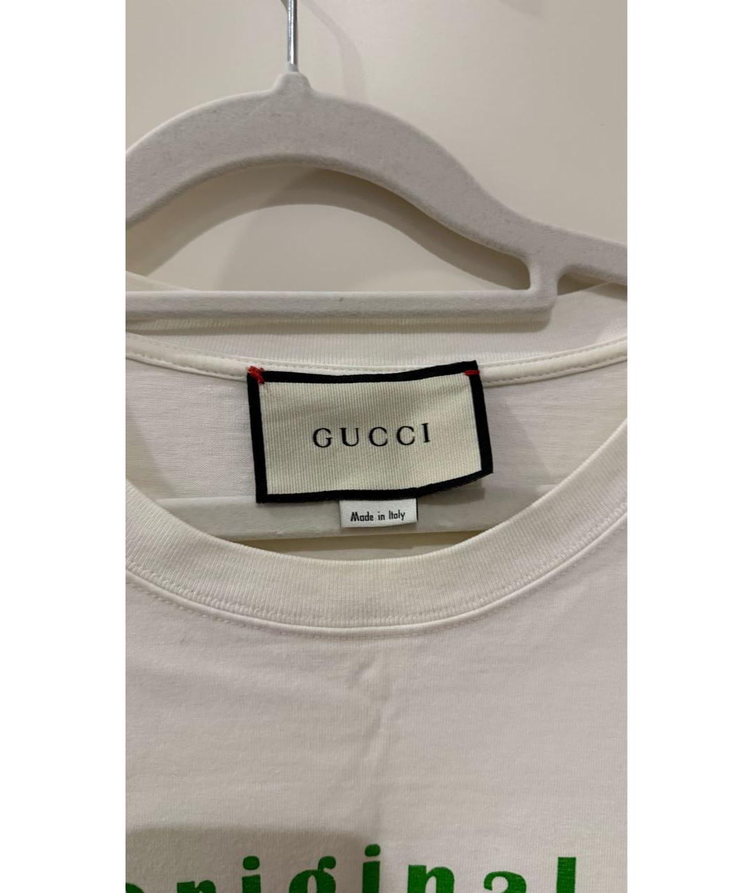 GUCCI Бежевая хлопковая футболка, фото 5