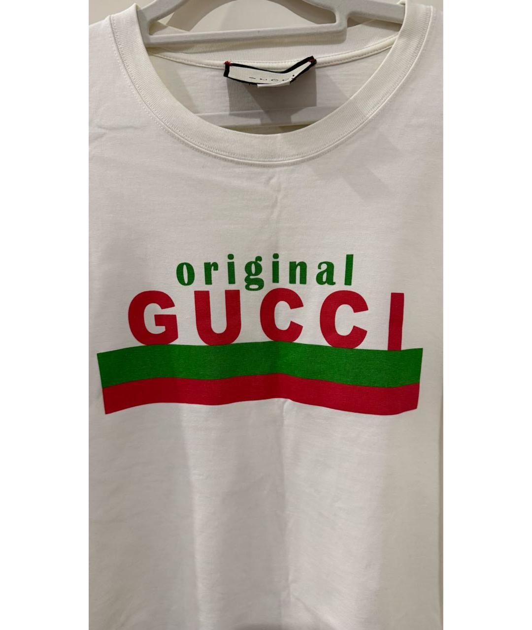 GUCCI Бежевая хлопковая футболка, фото 4