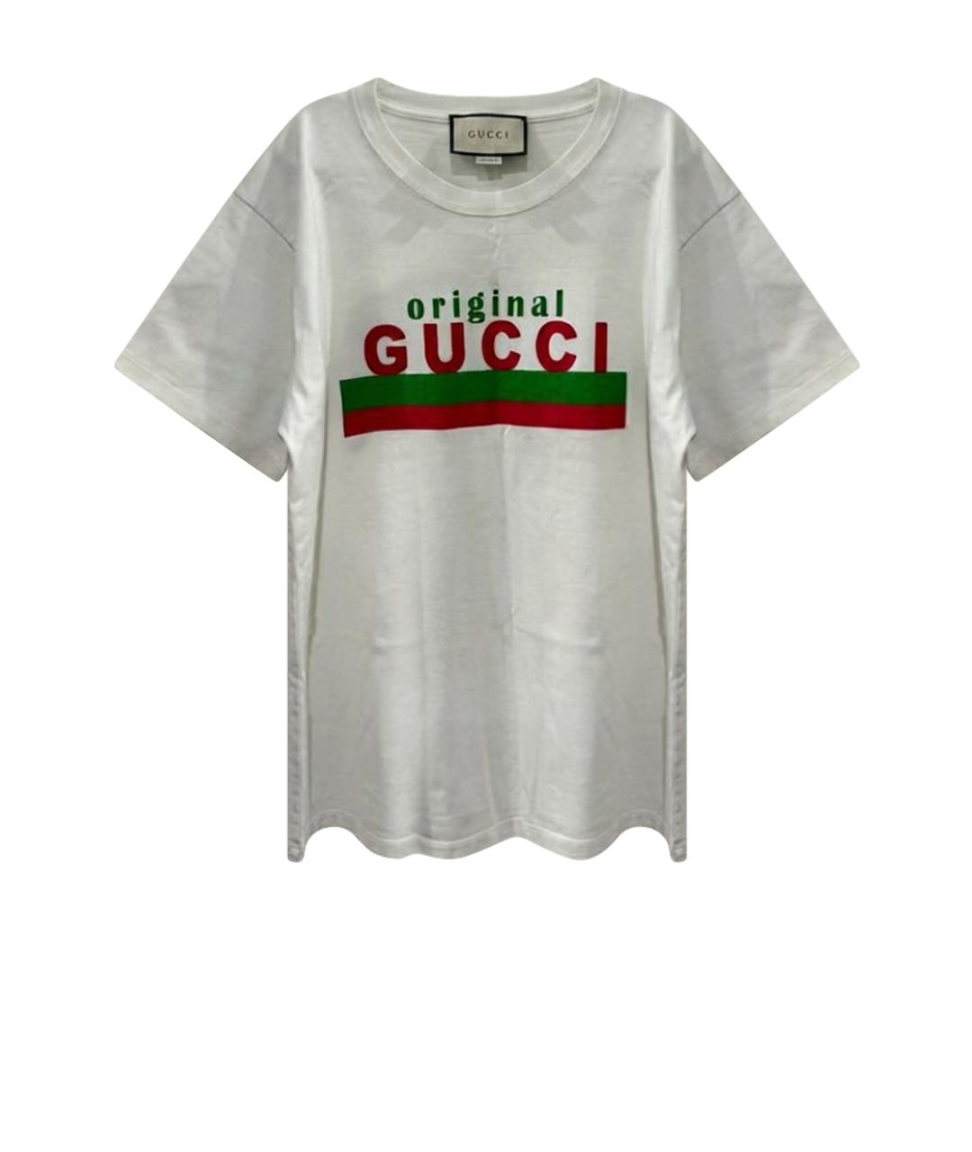 GUCCI Бежевая хлопковая футболка, фото 1