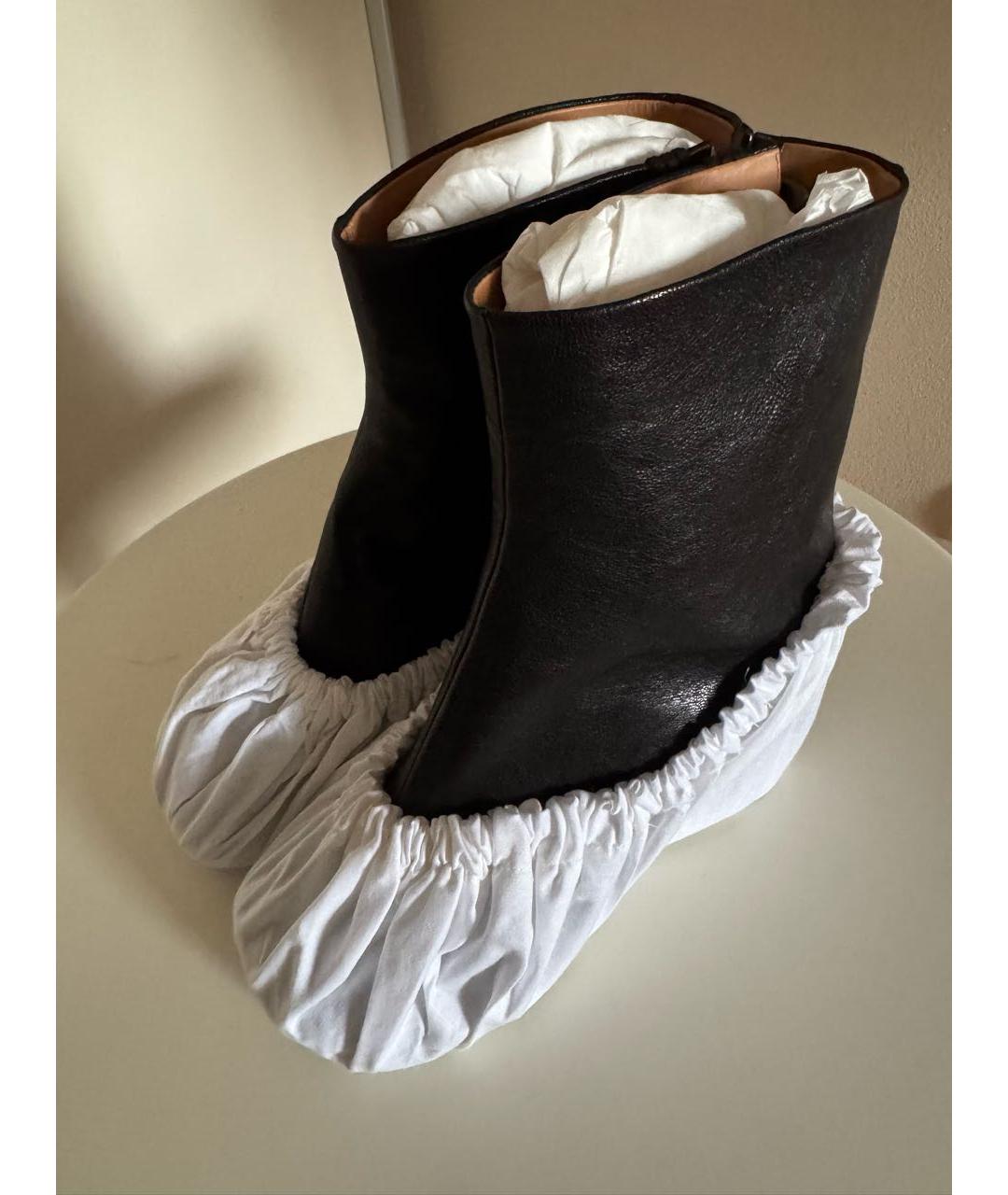 MAISON MARGIELA Черные кожаные ботильоны, фото 8