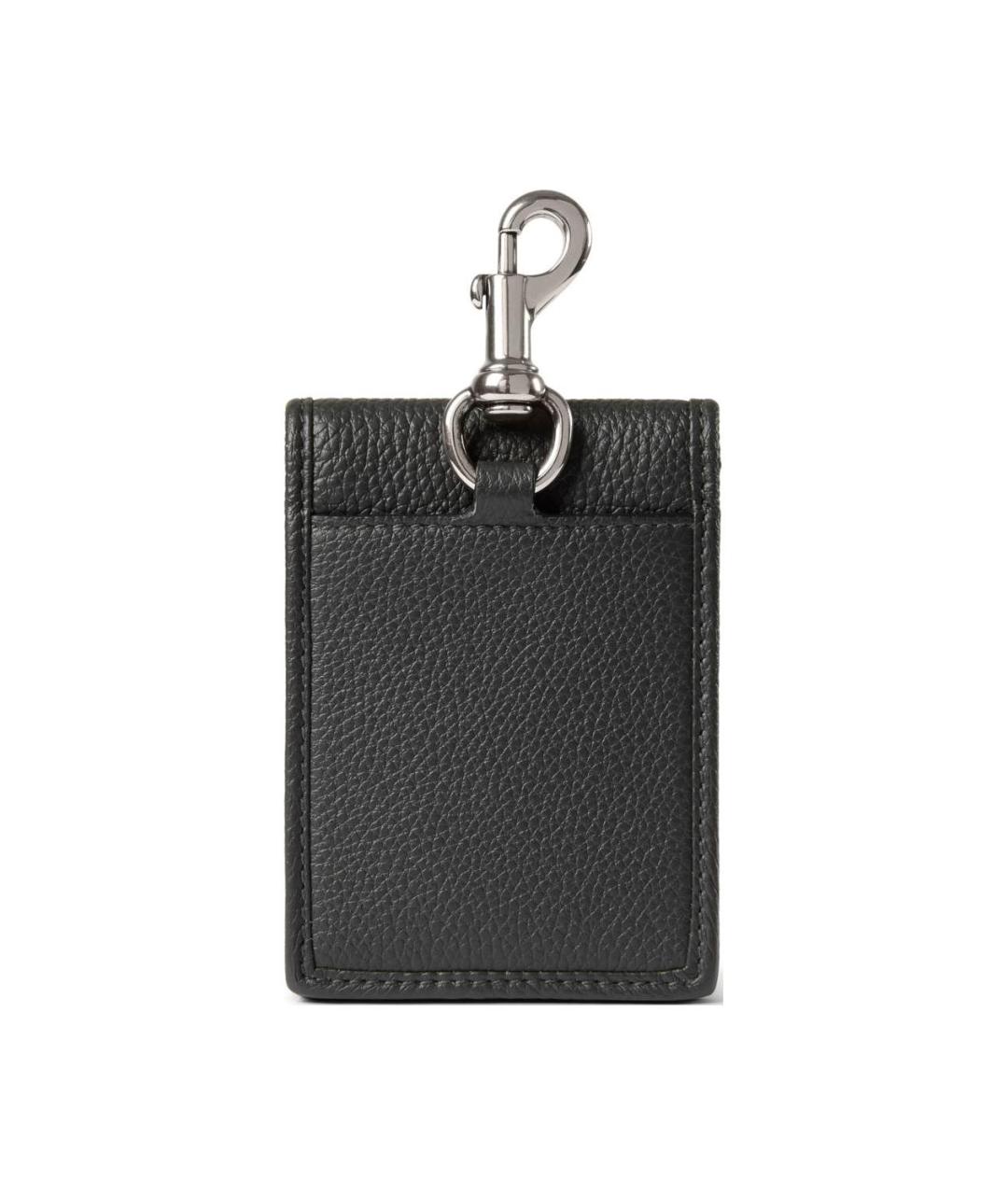 GUCCI Серый кожаный кардхолдер, фото 3