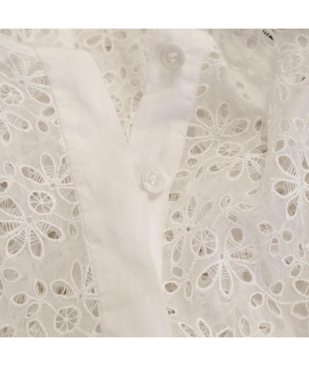 NINA RICCI Белая хлопковая блузы, фото 4