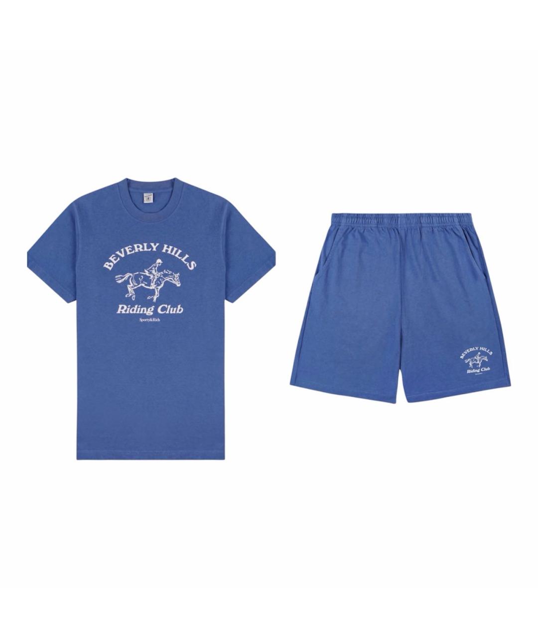 SPORTY AND RICH Синий хлопковый спортивные костюмы, фото 1