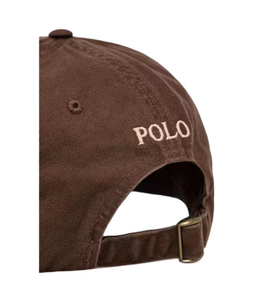 POLO RALPH LAUREN Коричневая хлопковая кепка/бейсболка, фото 5