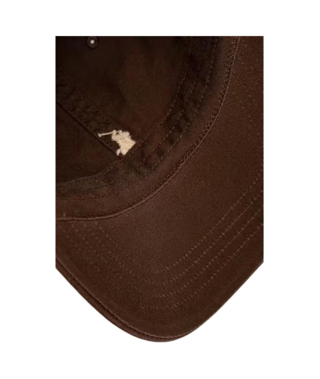 POLO RALPH LAUREN Коричневая хлопковая кепка/бейсболка, фото 4