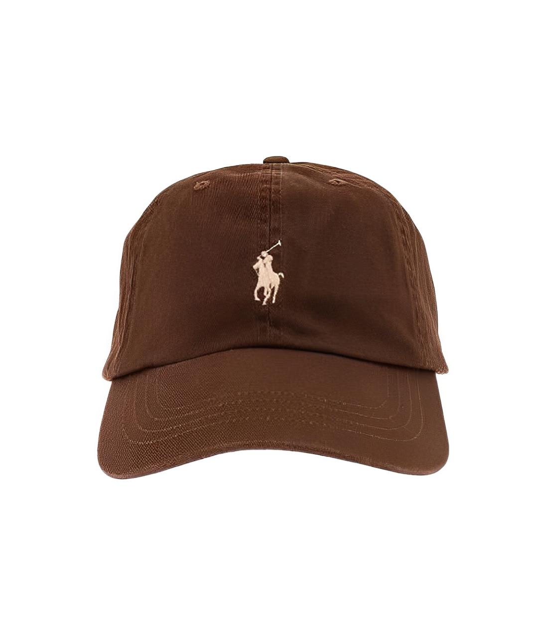 POLO RALPH LAUREN Коричневая хлопковая кепка/бейсболка, фото 2
