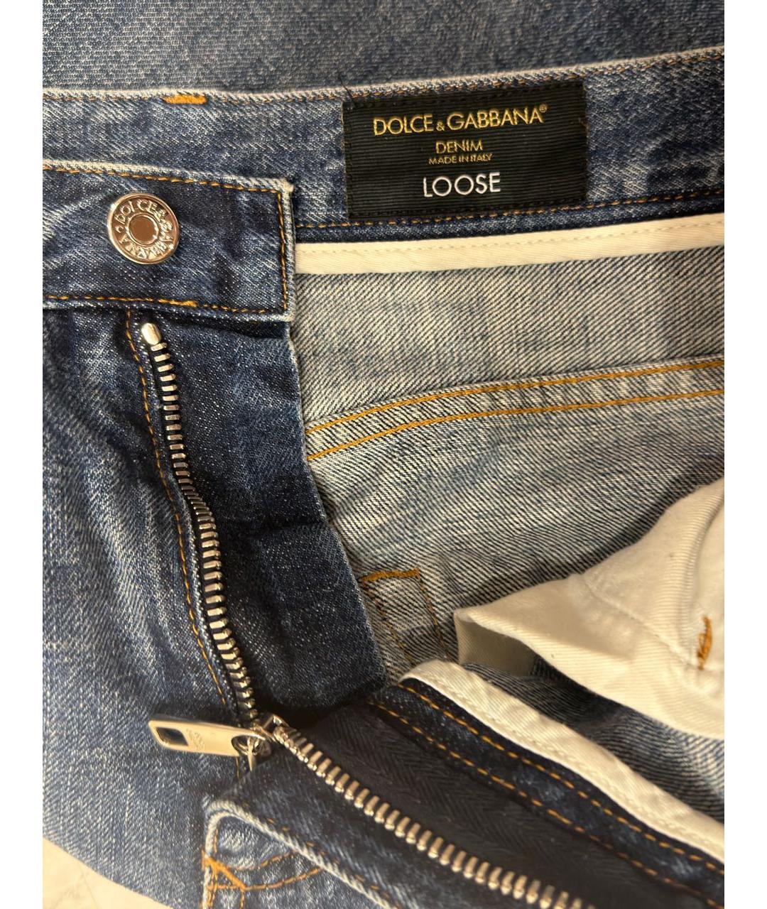 DOLCE&GABBANA Темно-синие хлопковые джинсы скинни, фото 4