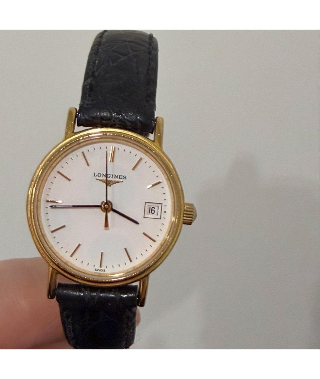 LONGINES Черные стальные часы, фото 4