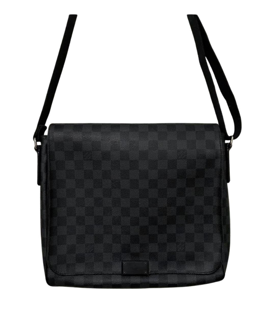LOUIS VUITTON Черная сумка на плечо из канвы, фото 1