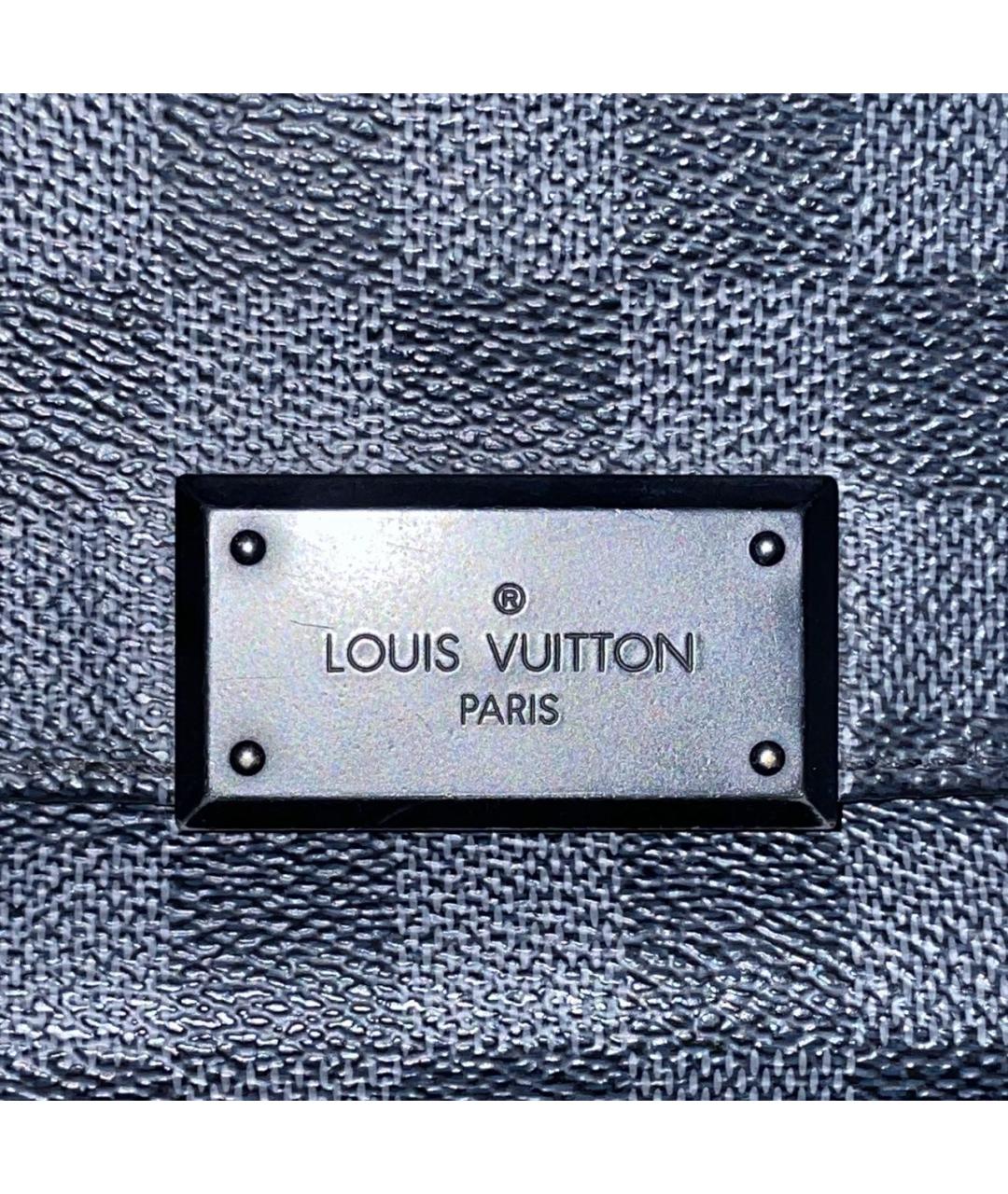 LOUIS VUITTON Черная сумка на плечо из канвы, фото 6