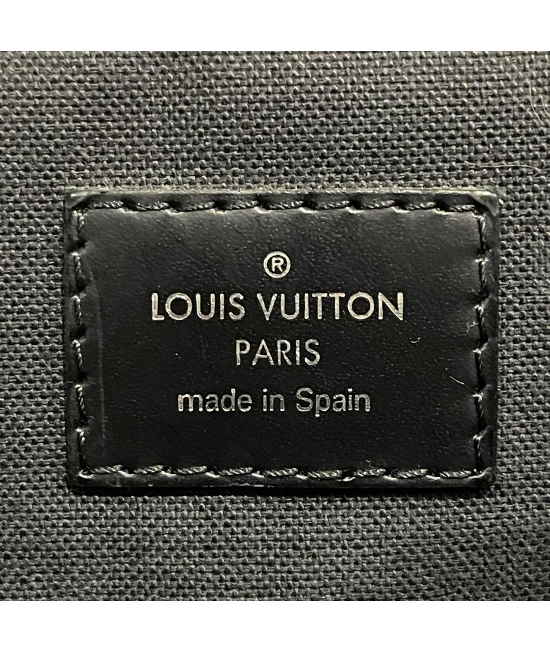 LOUIS VUITTON Черная сумка на плечо из канвы, фото 7
