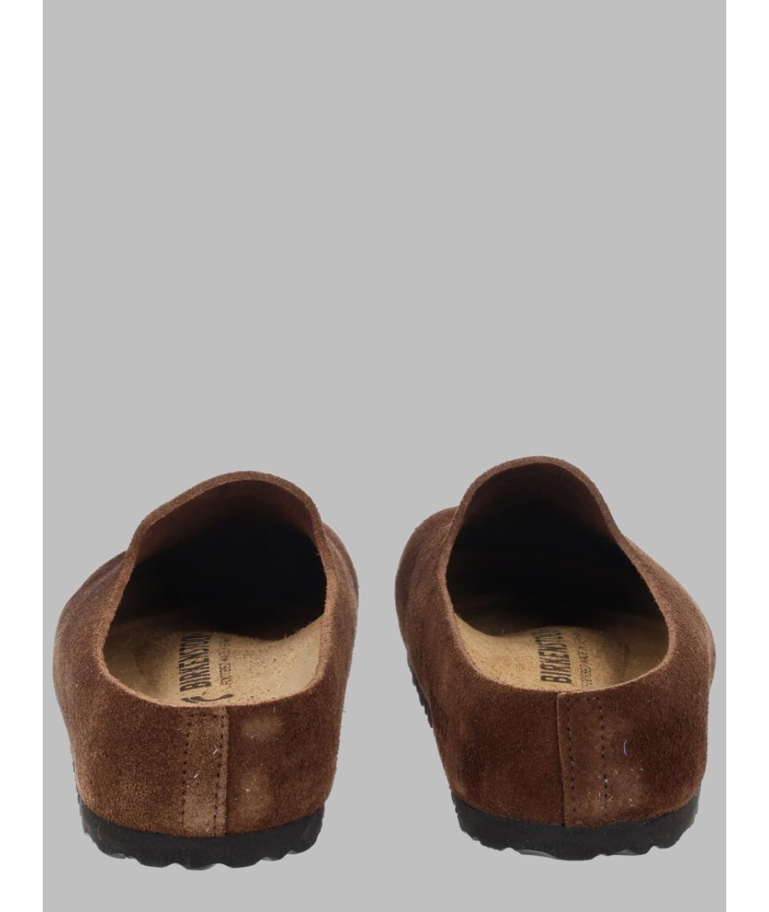 BIRKENSTOCK Коричневые замшевые мюли, фото 3