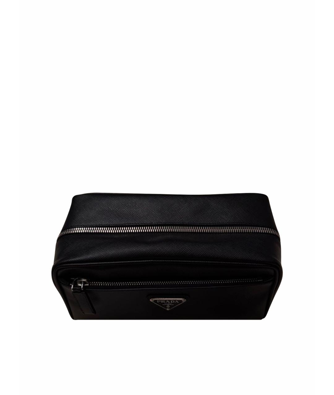 PRADA Черная кожаная косметичка, фото 1