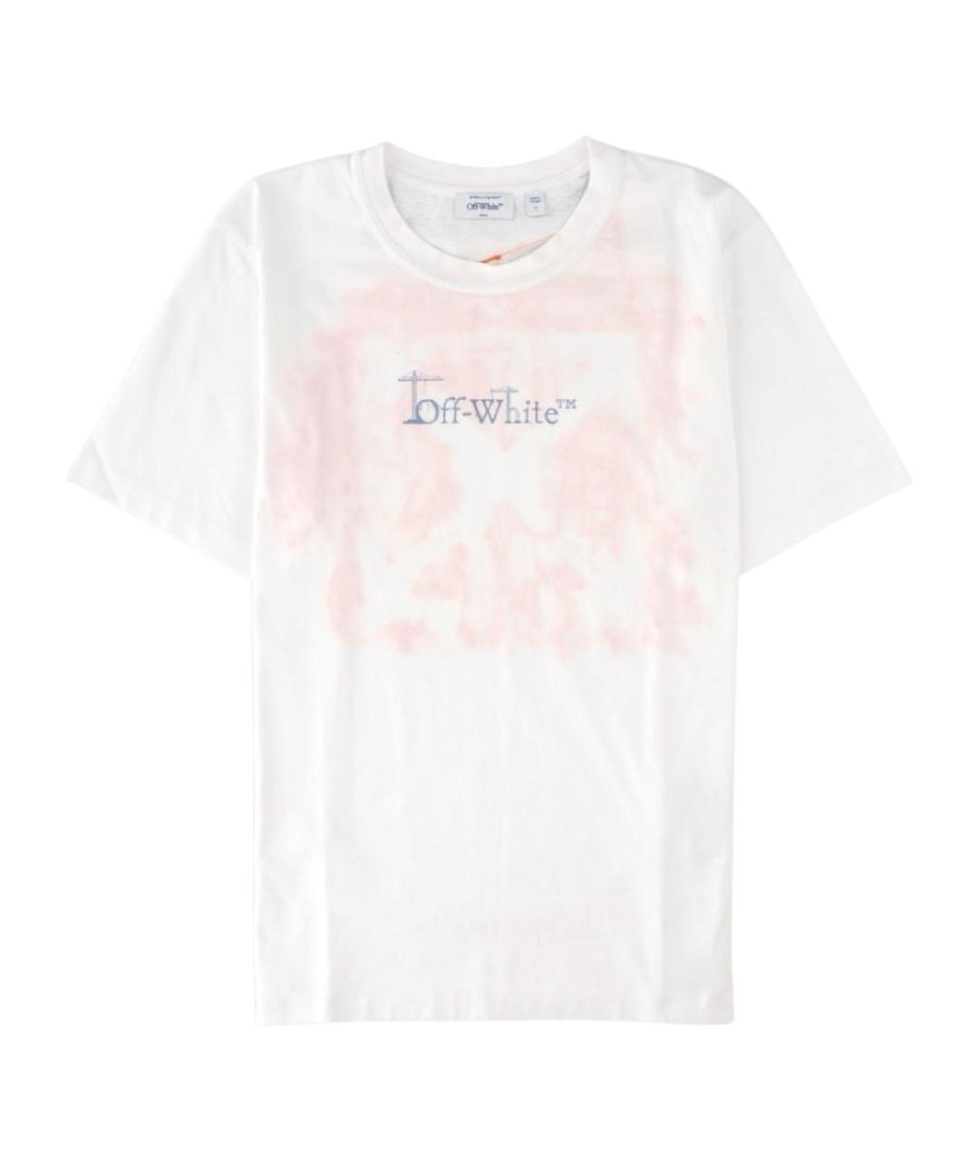 OFF-WHITE Белая хлопковая футболка, фото 1