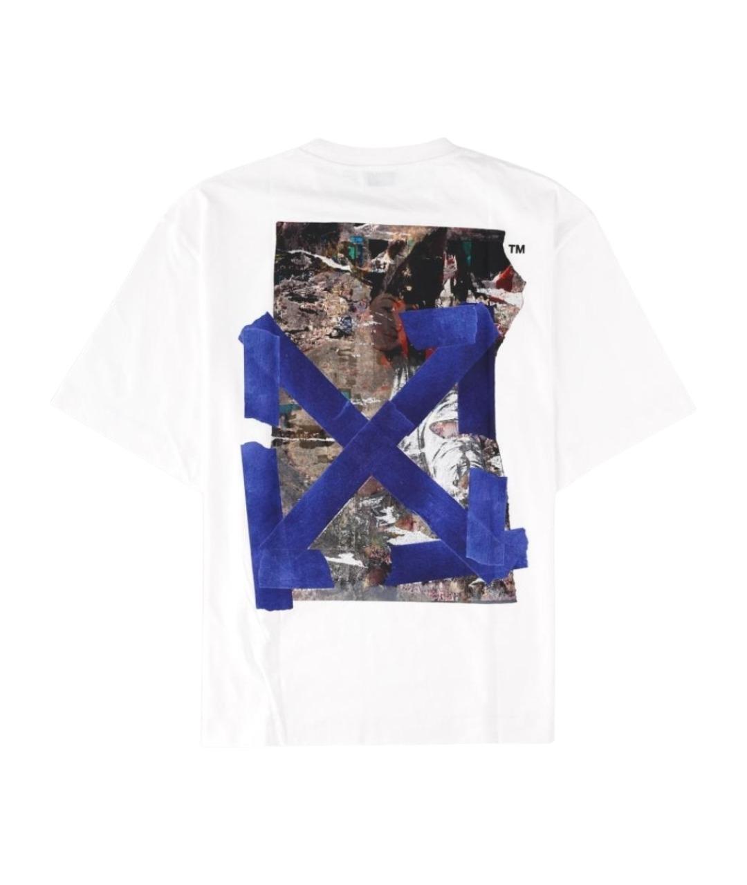 OFF-WHITE Белая хлопковая футболка, фото 2