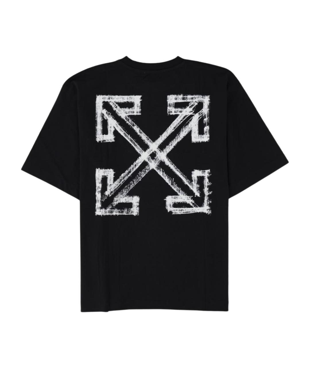 OFF-WHITE Черная хлопковая футболка, фото 2