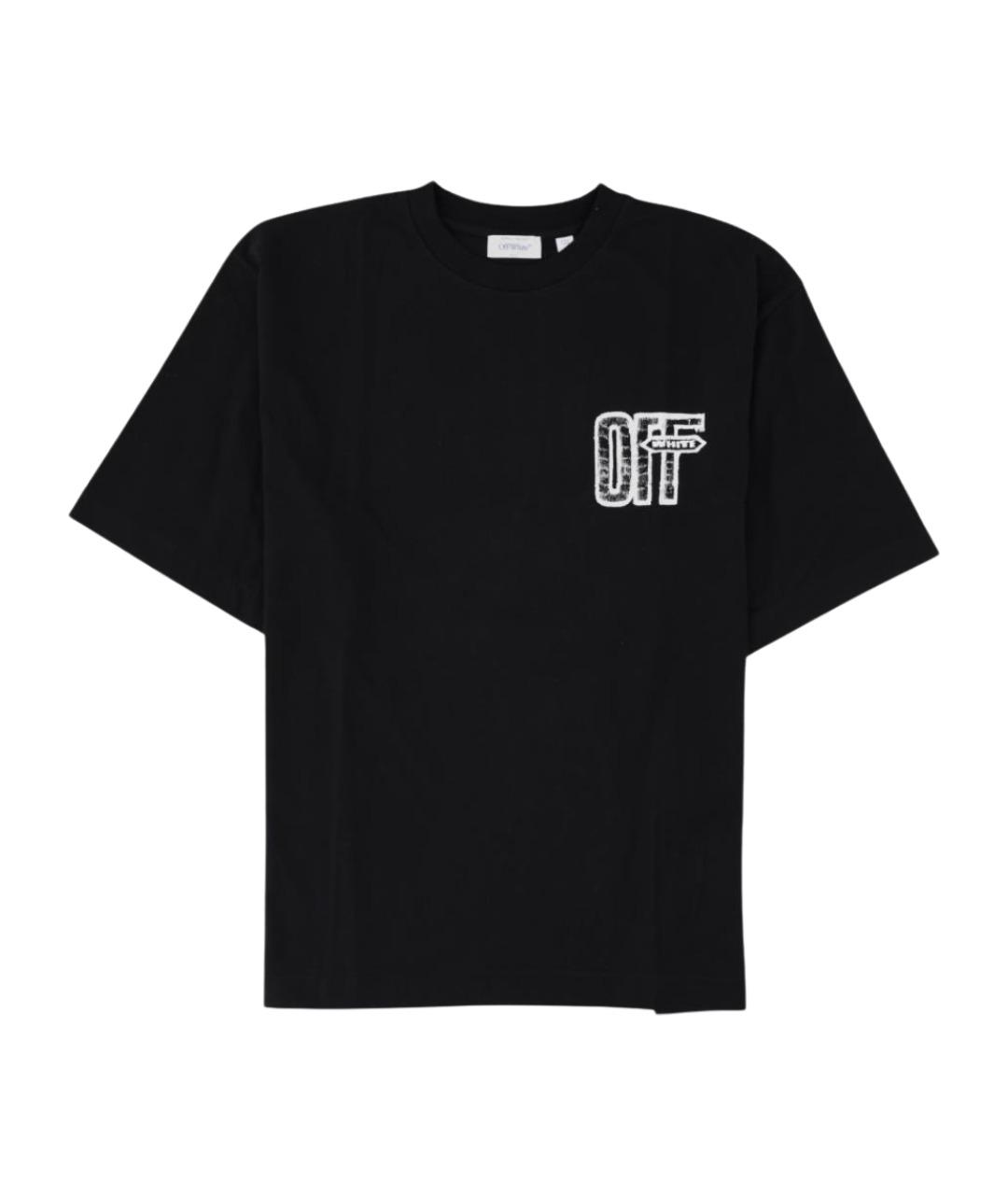 OFF-WHITE Черная хлопковая футболка, фото 1