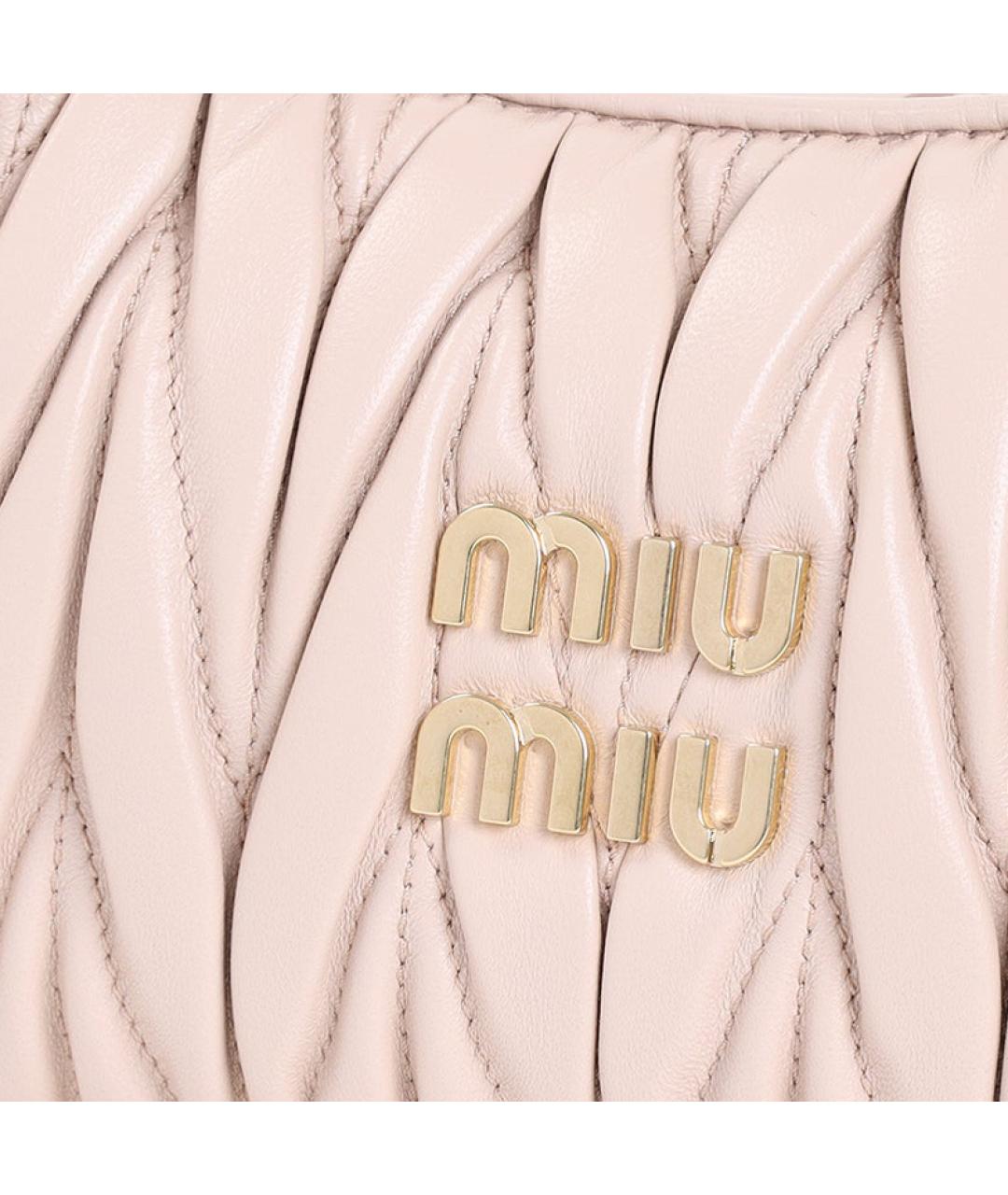 MIU MIU Розовая кожаная сумка через плечо, фото 5