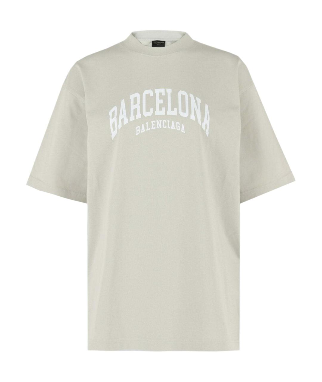 BALENCIAGA Серая футболка, фото 1