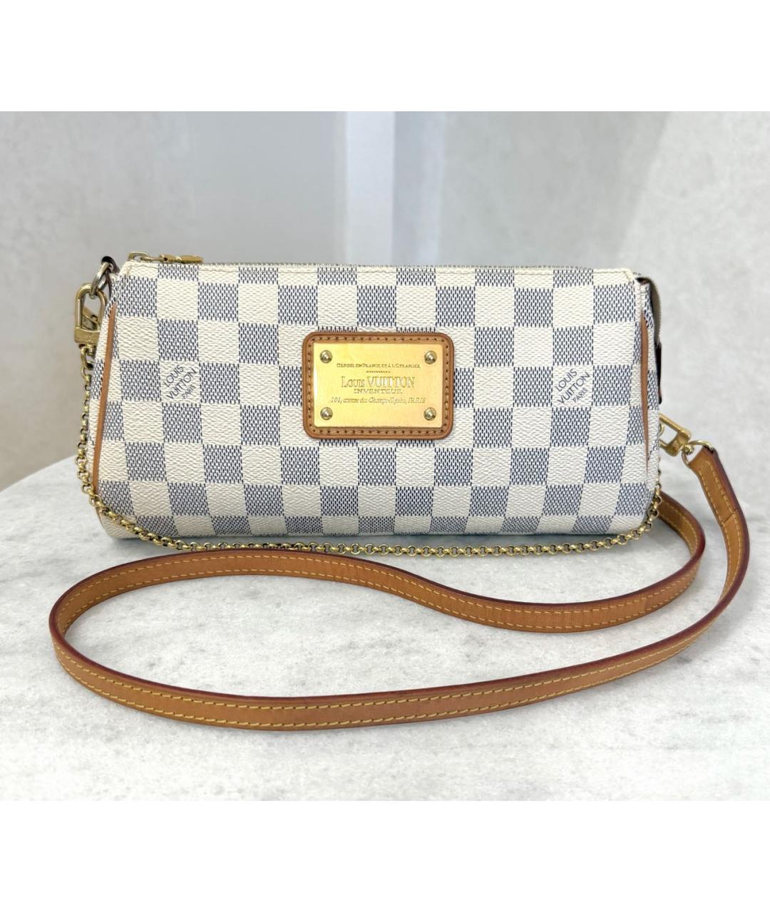 LOUIS VUITTON Белая сумка с короткими ручками из канвы, фото 2