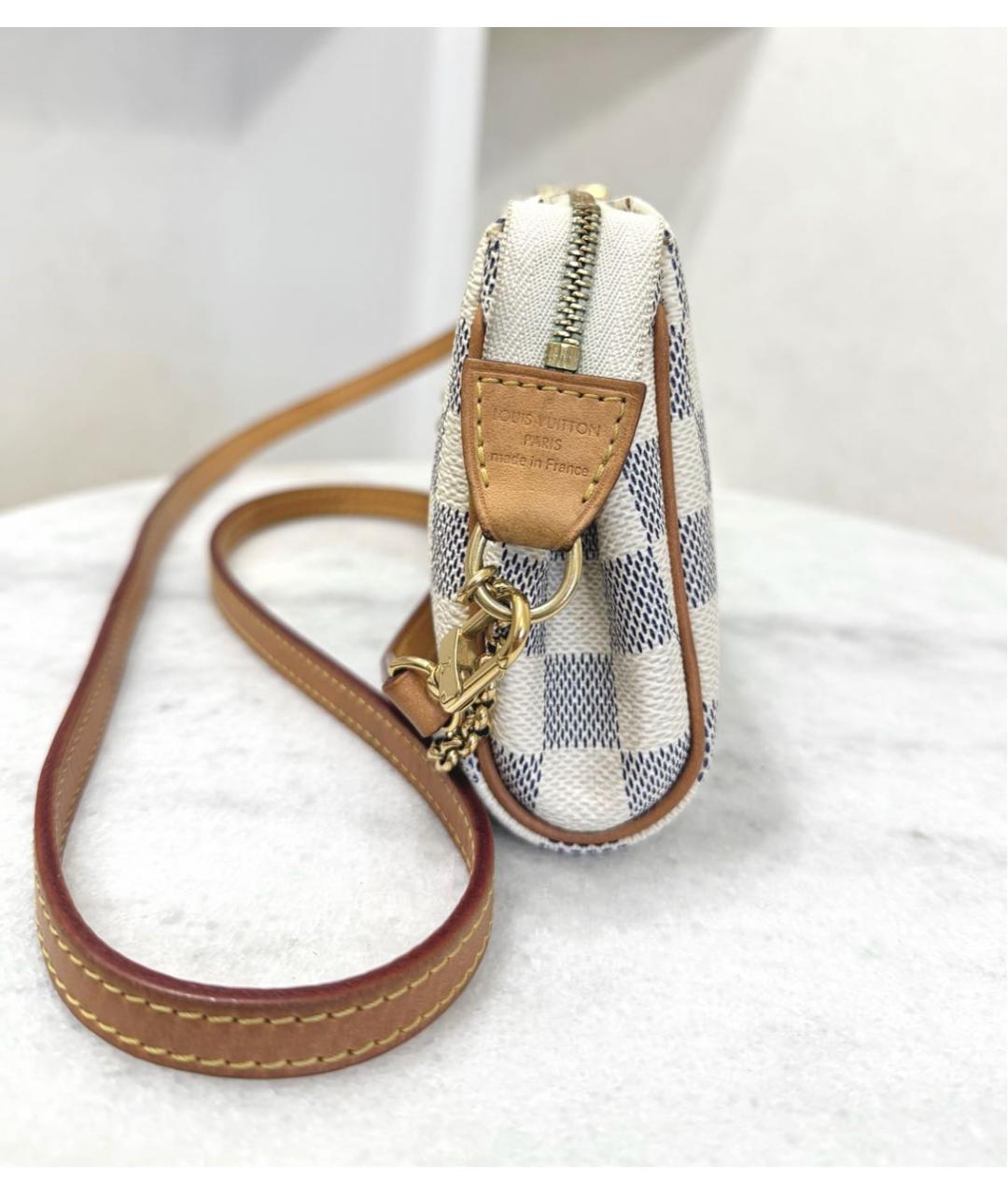 LOUIS VUITTON Белая сумка с короткими ручками из канвы, фото 8