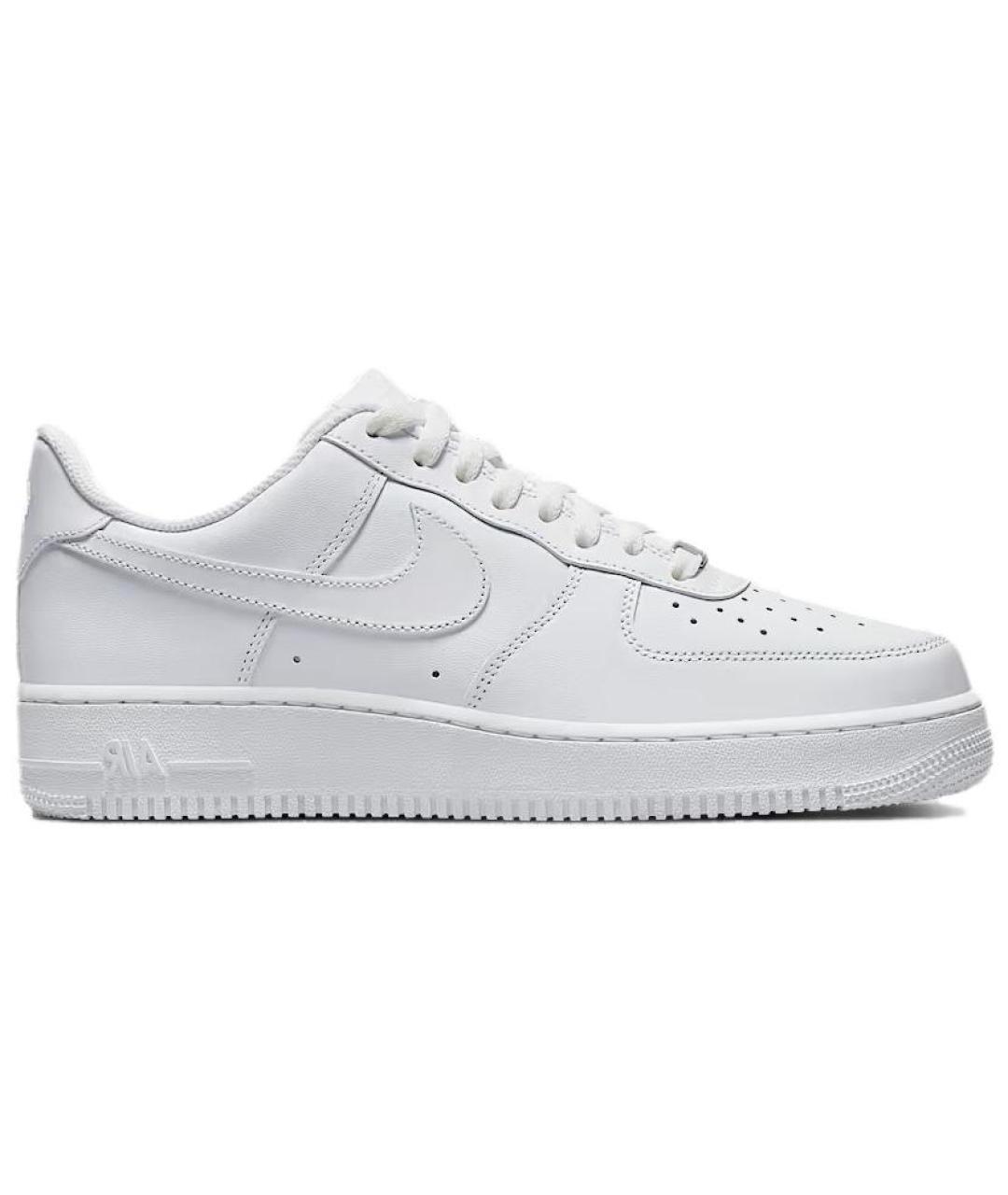 NIKE Белые кожаные низкие кроссовки / кеды, фото 1