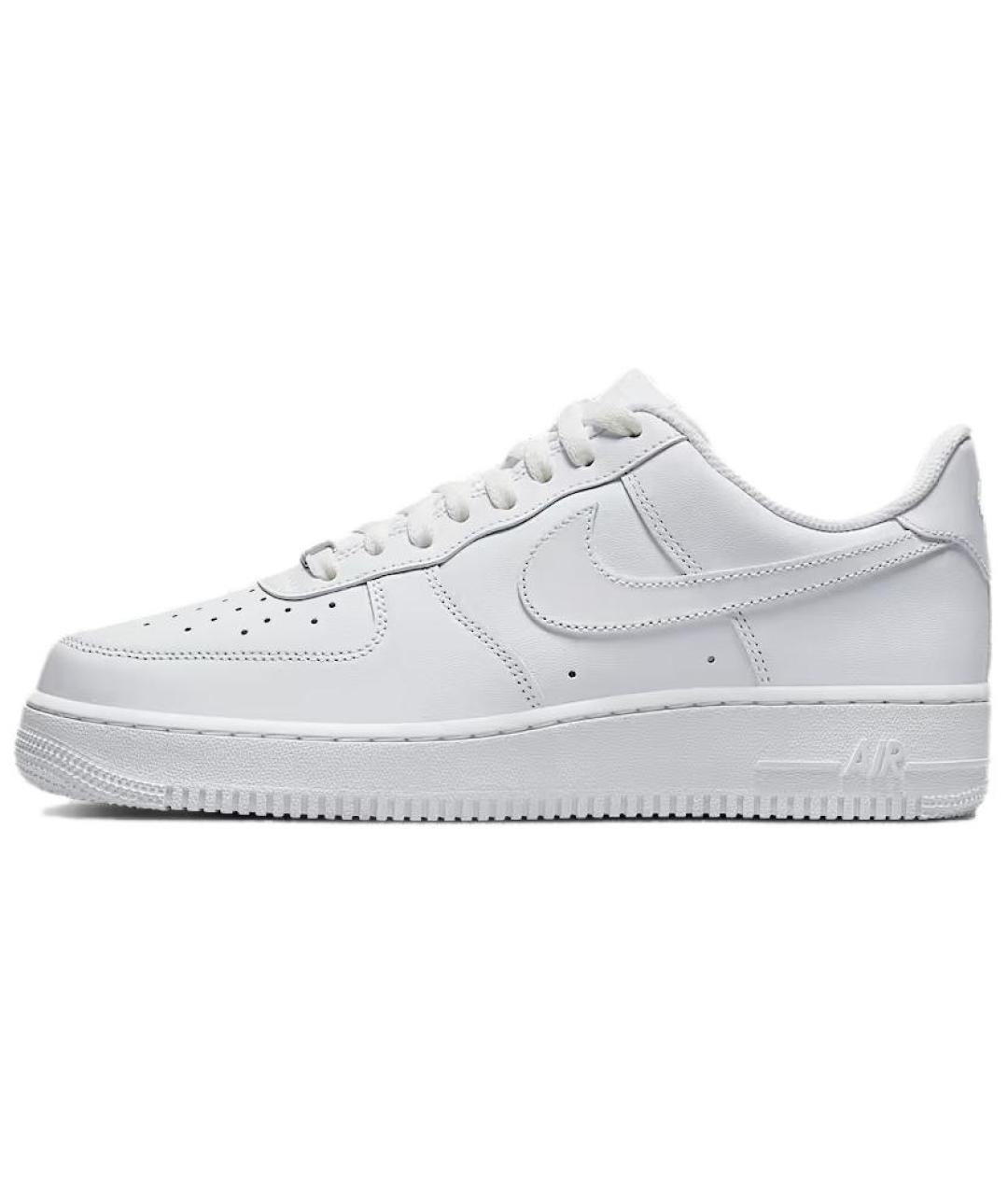 NIKE Белые кожаные низкие кроссовки / кеды, фото 2