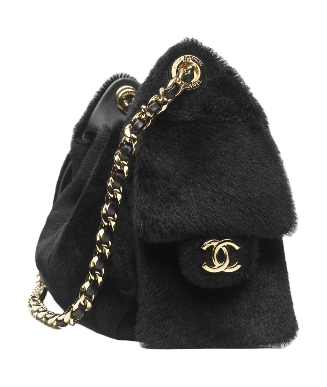 CHANEL Черная кожаная сумка через плечо, фото 3