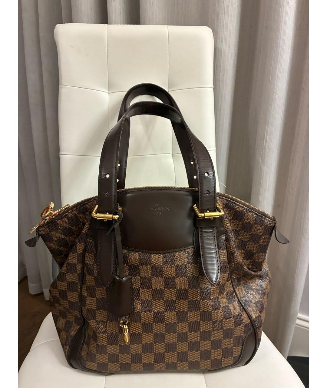 LOUIS VUITTON Коричневая сумка через плечо из канвы, фото 8