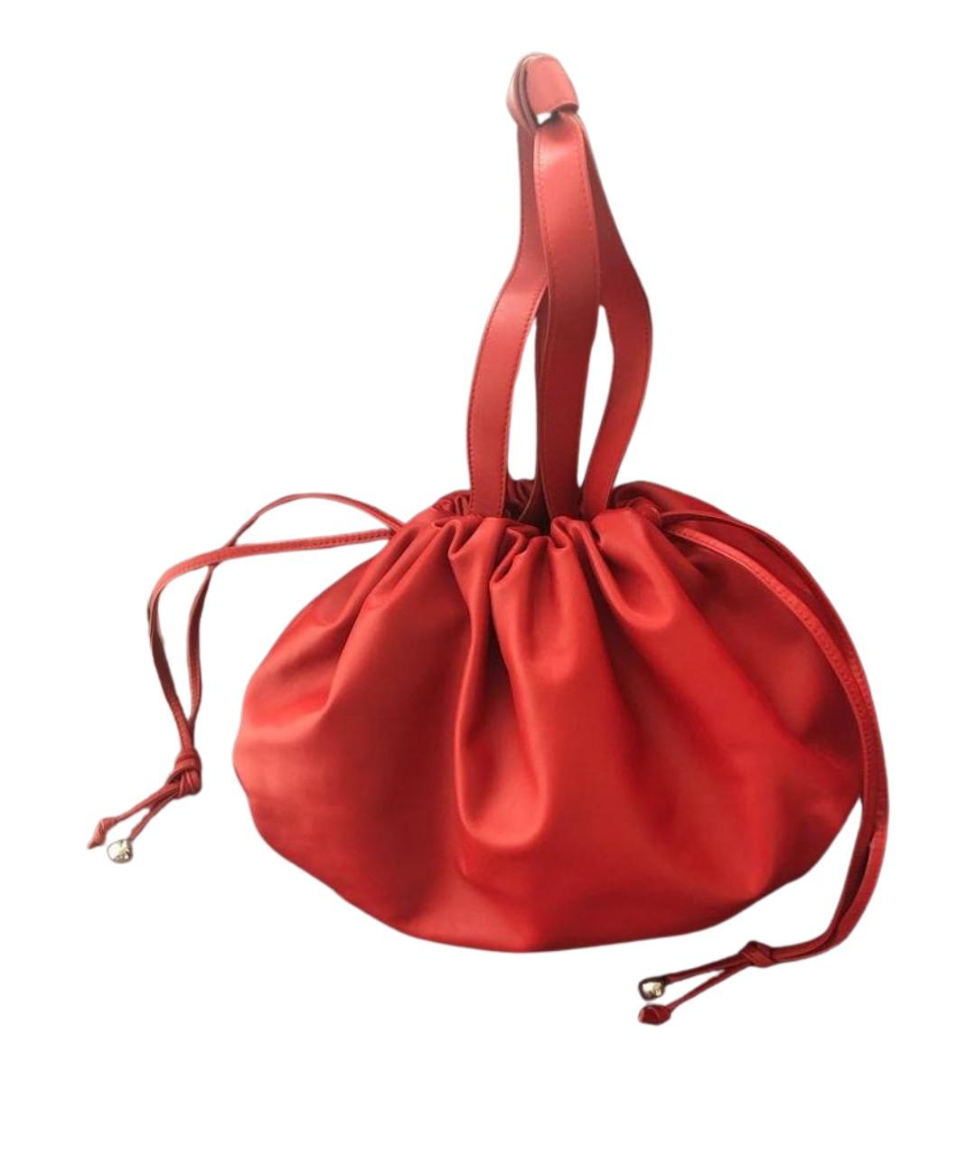BOTTEGA VENETA Красная кожаная сумка с короткими ручками, фото 1