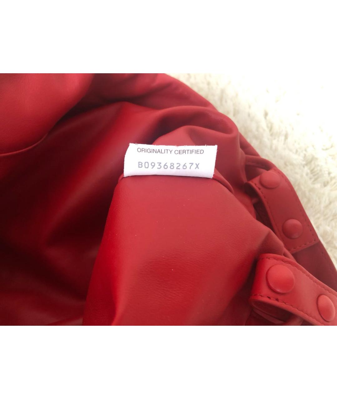 BOTTEGA VENETA Красная кожаная сумка с короткими ручками, фото 5
