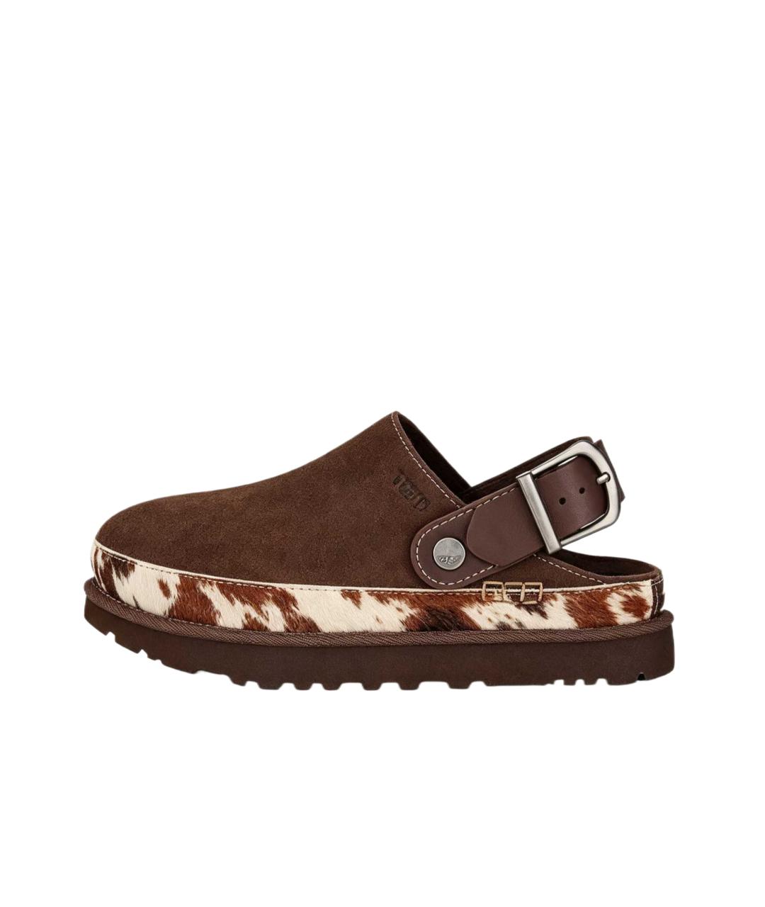 UGG Коричневые кожаные мюли, фото 2