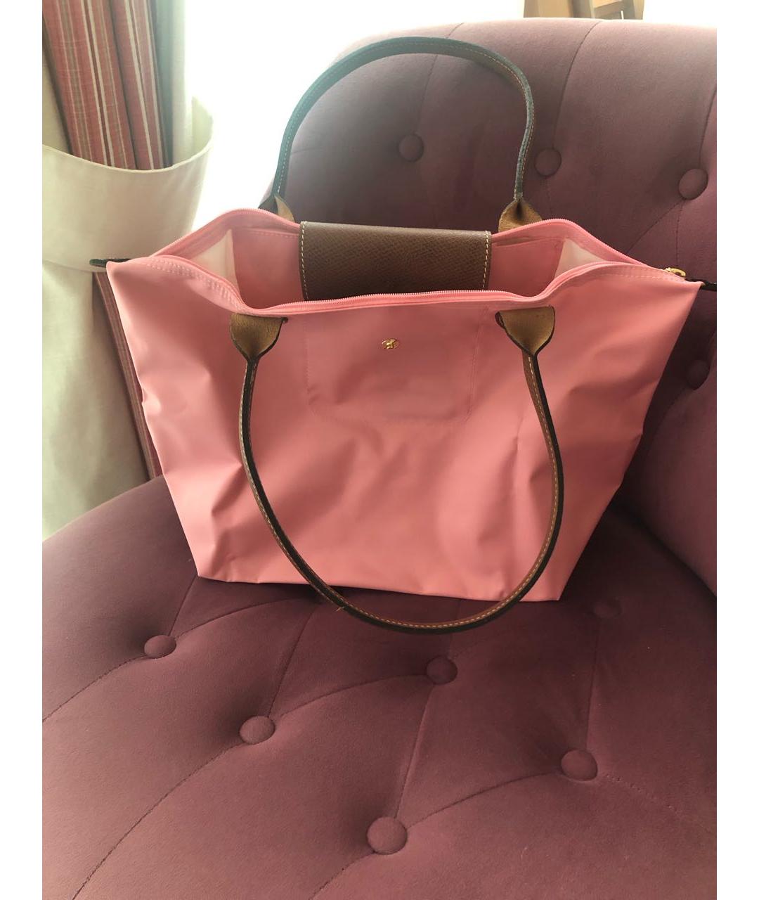 LONGCHAMP Коралловая синтетическая сумка тоут, фото 7